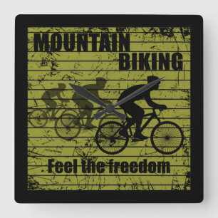 Mountain biking MTB Square Wall Clock