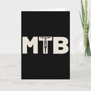 Mountain Biking Mtb Trail Bike Creative Initials D Card