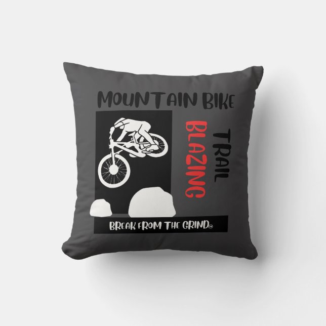 Mountain Biking Pillow (Front)