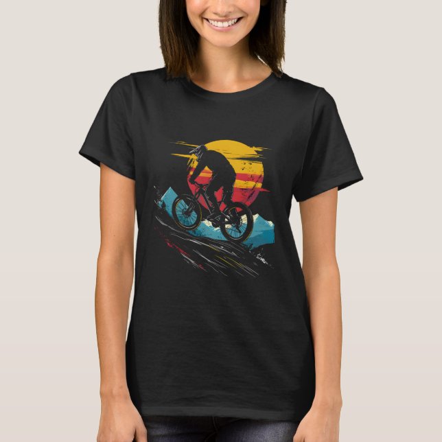 Mountain Biking Portrait Outdoor Sports _1  T-Shirt (Front)