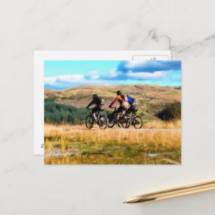 MOUNTAIN BIKING POSTCARD