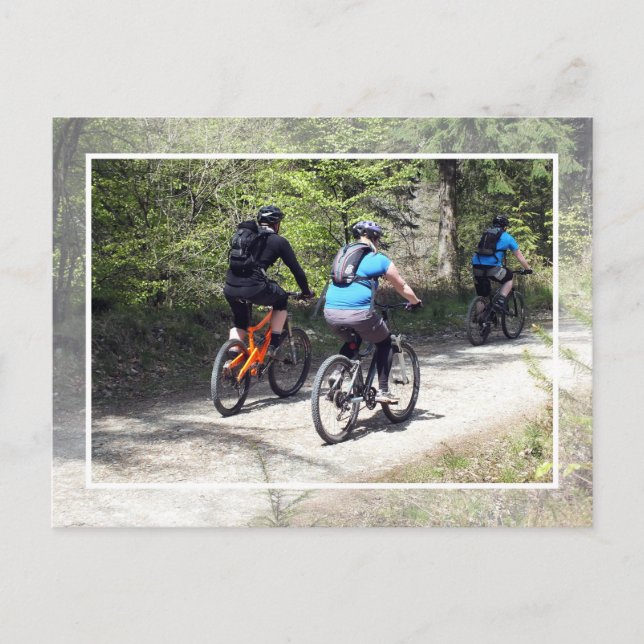MOUNTAIN BIKING POSTCARD (Front)