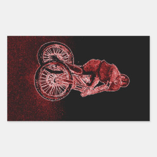 Mountain Biking Rectangular Sticker