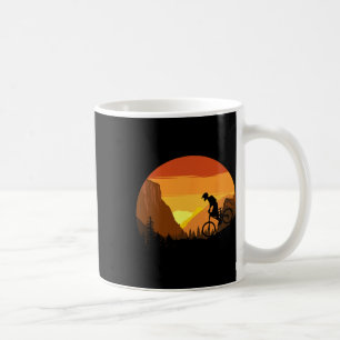 Mountain Biking Retro Sunset Trail Rider  Coffee Mug