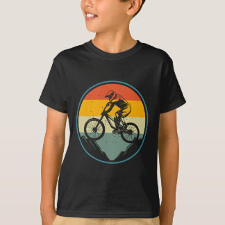 Mountain Biking Retro Vintage Landscape Mtb Rider  T-Shirt