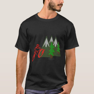Mountain Biking Rider Climbing Scene T-Shirt