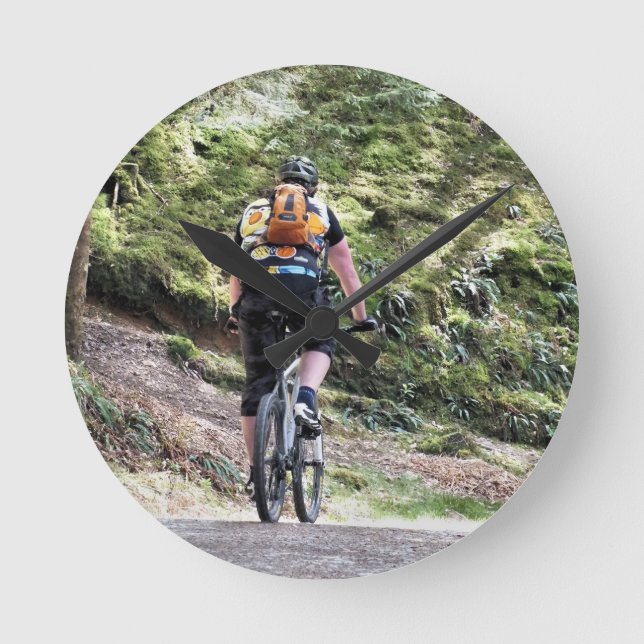MOUNTAIN BIKING ROUND CLOCK (Front)