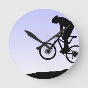 Mountain Biking Round Clock