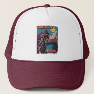 Mountain biking saying gift trucker hat