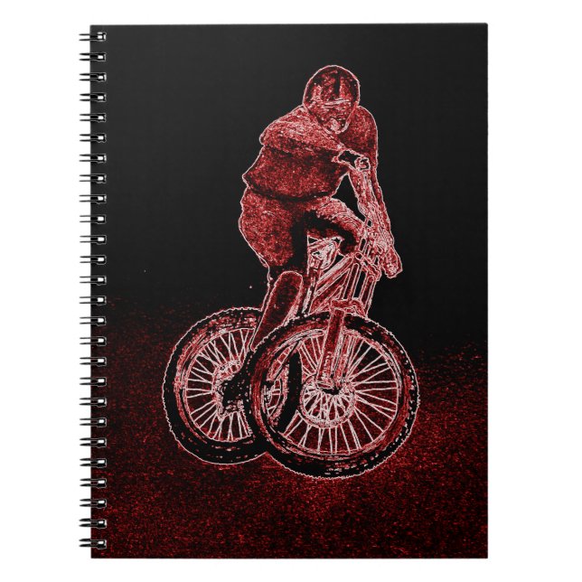 Mountain Biking Spiral Notebook (Front)