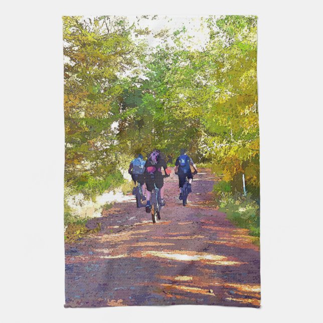 MOUNTAIN BIKING TEA TOWEL (Vertical)