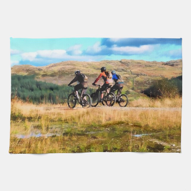 MOUNTAIN BIKING TEA TOWEL (Horizontal)