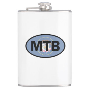 Mountain Biking Utah Flag Hip Flask