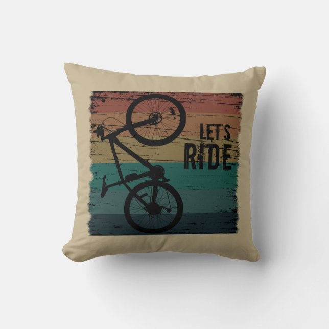 Mountain biking vintage cushion (Front)