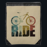 Mountain biking vintage drawstring bag<br><div class="desc">Enjoy bike riding with this downhill mountain biking graphic design with awesome typography and font lettering. It is perfect for any cycling enthusiast and can be given as a birthday or Christmas gift to your best friend, a relative, a boyfriend, or a girlfriend who also loves cycling inspirational quotes! This...</div>
