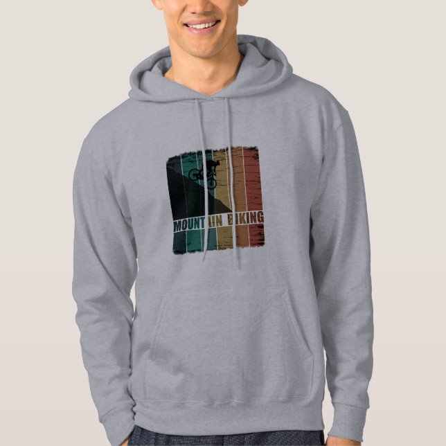 Mountain biking vintage hoodie (Front)