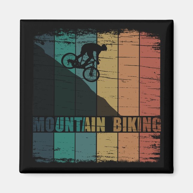 Mountain biking vintage magnet (Front)