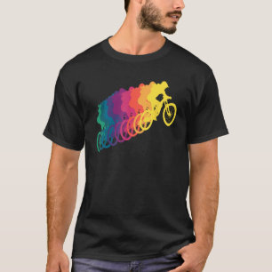 Mountain Biking Women Rainbow MTB T-Shirt