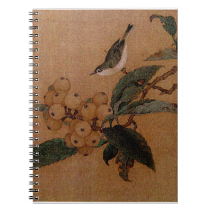Mountain bird and loquats notebook
