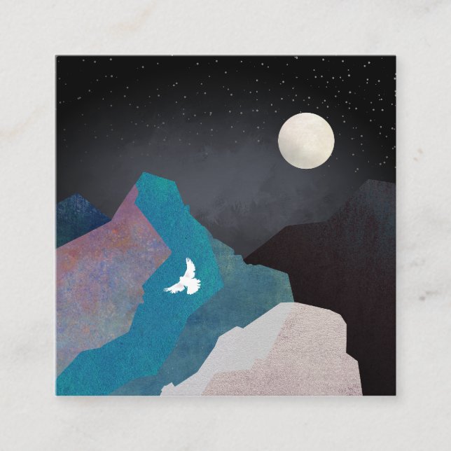 Mountain Bird Landscape Enclosure Card (Front)