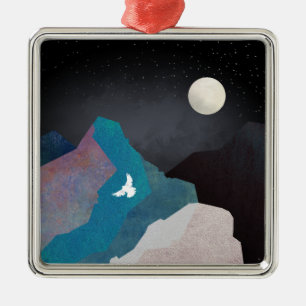 Mountain Bird Landscape Metal Tree Decoration