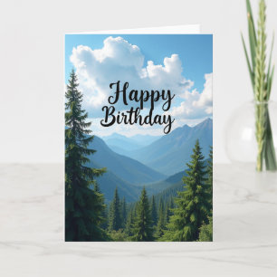 Mountain Birthday Scene Card