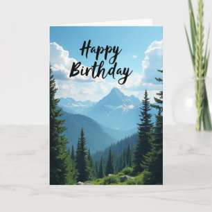 Mountain Birthday Wishes Card