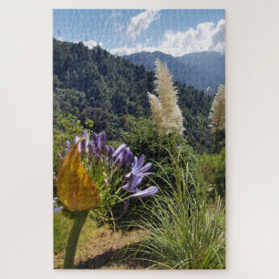 Mountain Bloom at the Edge of Light Jigsaw Puzzle