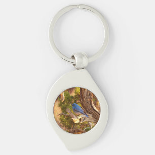 Mountain Bluebird at Arches National Park Key Ring