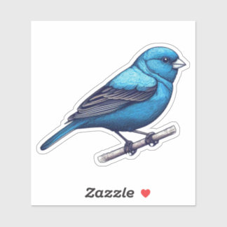 Mountain Bluebird bird Custom-Cut Vinyl Sticker
