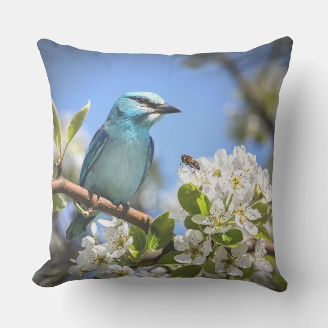 Mountain Bluebird Cushion (Front)