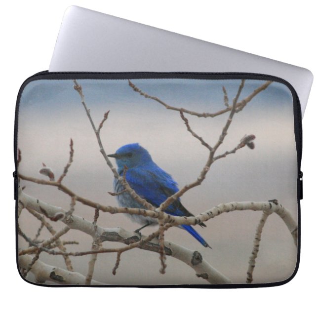 Mountain Bluebird Laptop Sleeve (Front)