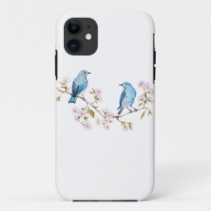 Mountain Bluebirds on Sakura Branch iPhone 11 Case