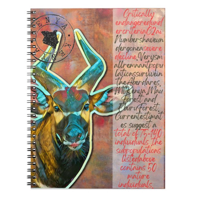 Mountain Bongo Antelope III Notebook (Front)