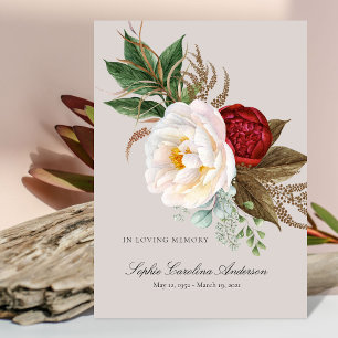 Mountain Bouquet Celebration of Life Program Tri-Fold Invitation