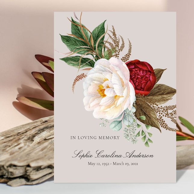 Mountain Bouquet Celebration of Life Program Tri-Fold Invitation (Creator Uploaded)