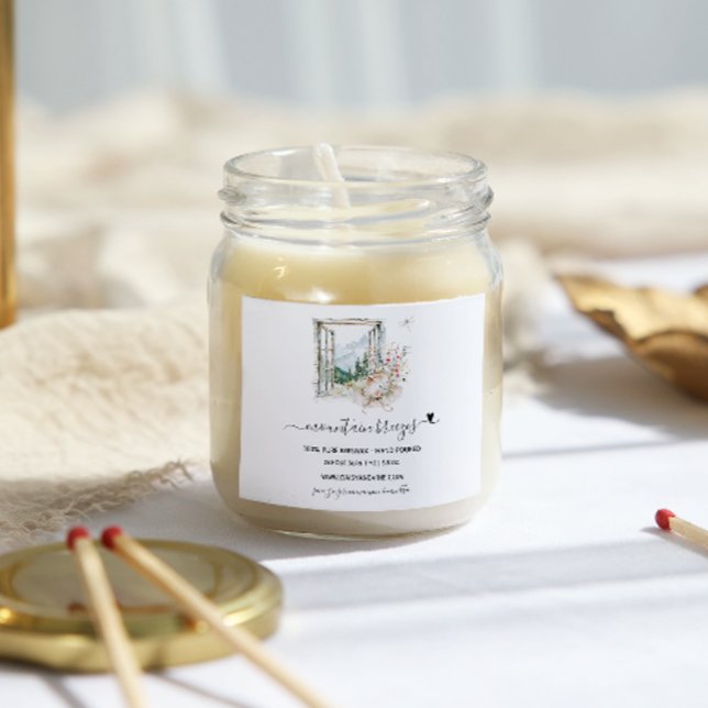 Mountain Breeze | Handmade Homemade Candle Square Sticker (Creator Uploaded)