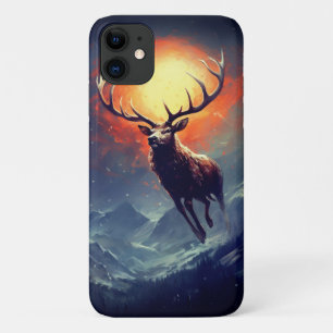 Mountain Buck Running From Blazing Fire   Case-Mate iPhone Case