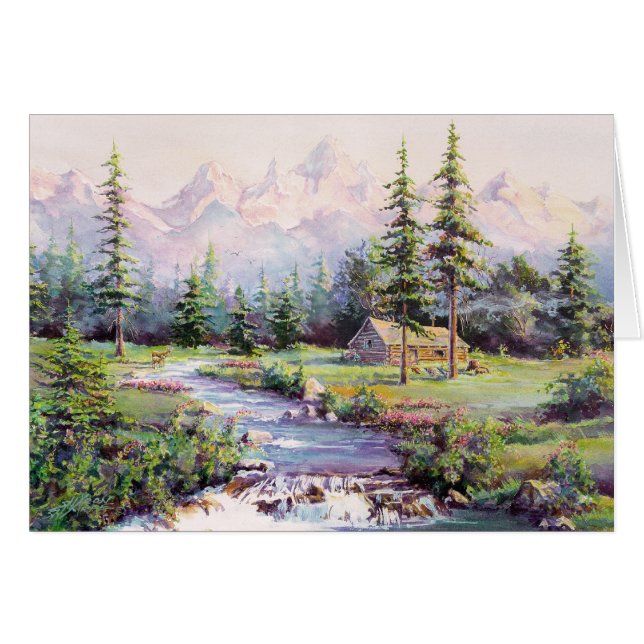 MOUNTAIN CABIN by SHARON SHARPE (Front Horizontal)