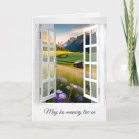 Mountain Cabin With Wildflowers Sympathy