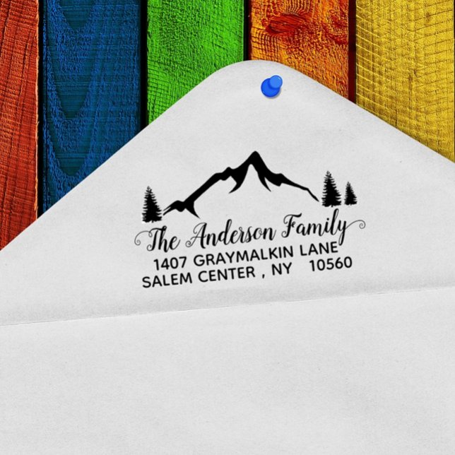 Mountain Calligraphy Address Family Handwritten Self-inking Stamp (Creator Uploaded)