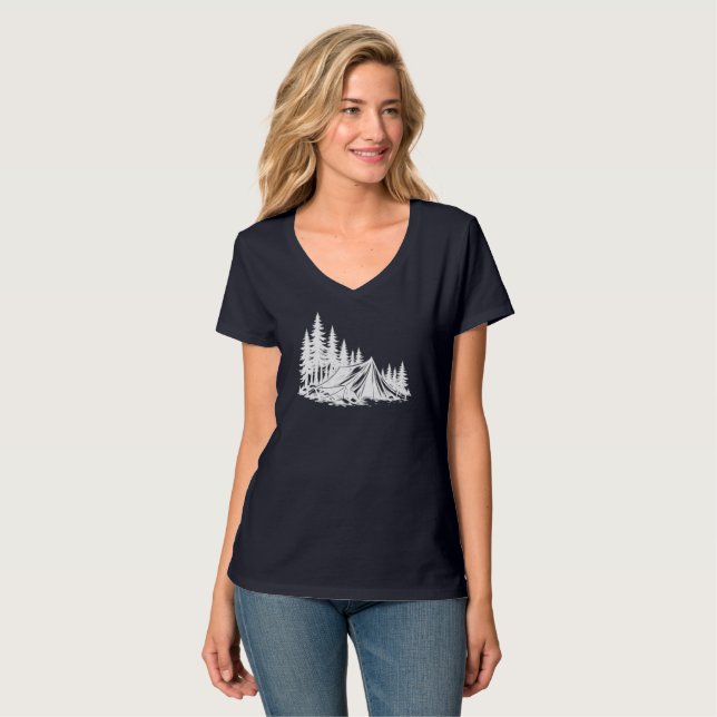Mountain Camping Adventure Nature T-Shirt (Front Full)