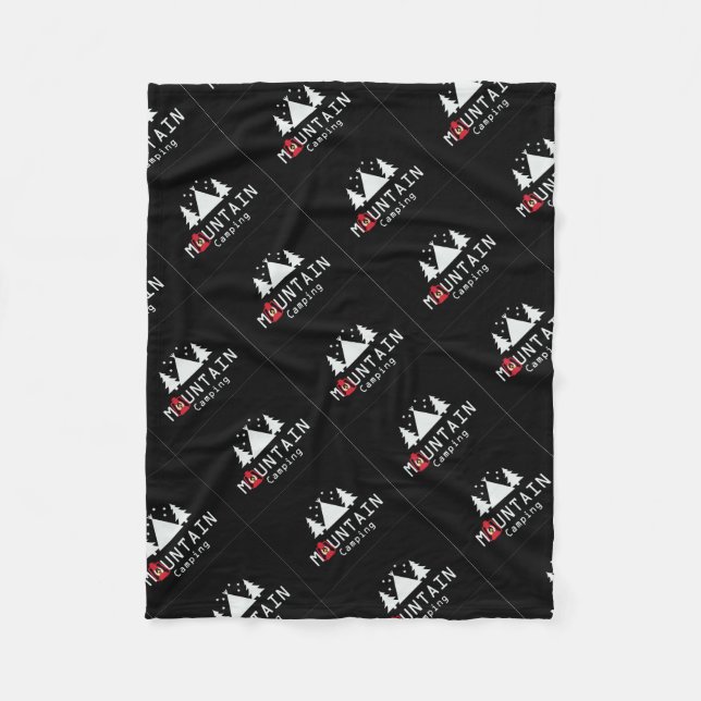 mountain camping fleece blanket (Front)
