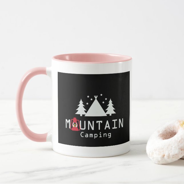 mountain camping mug (With Donut)