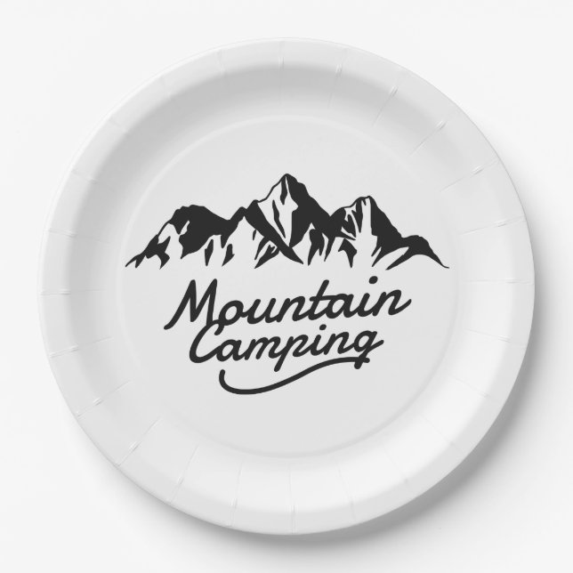 Mountain Camping Paper Plate (Front)