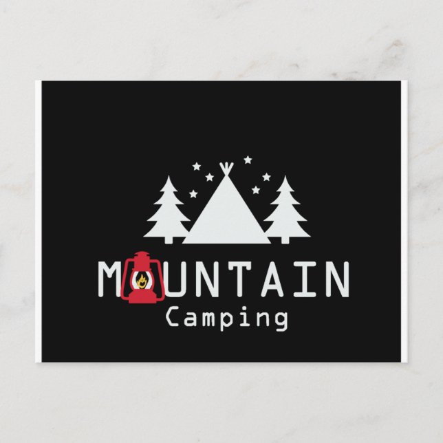 mountain camping postcard (Front)