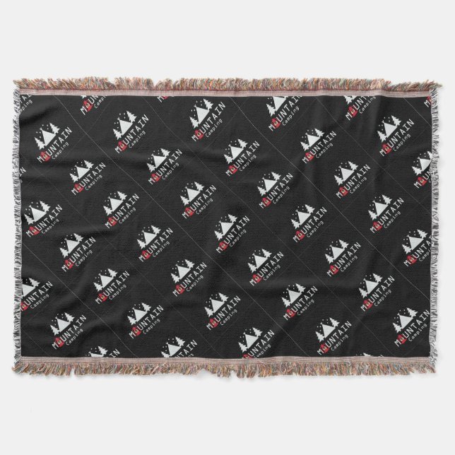 mountain camping throw blanket (Front)