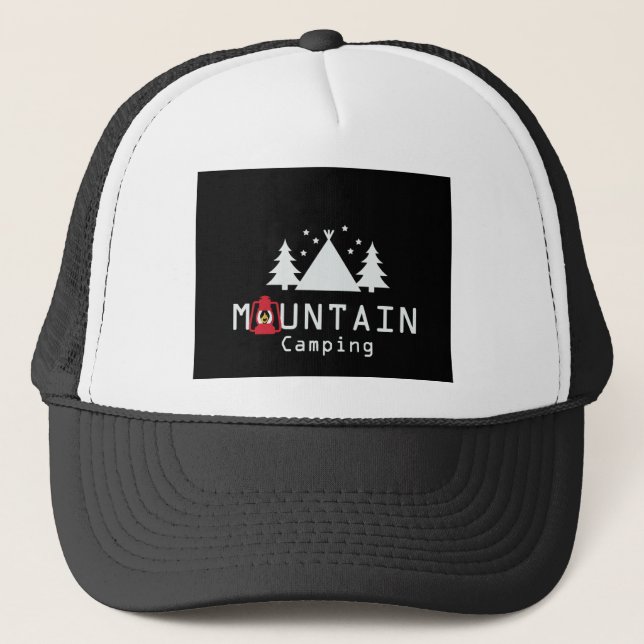 mountain camping trucker hat (Front)