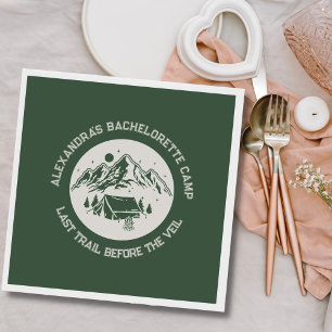 Mountain Camping Weekend Bachelorette Napkin