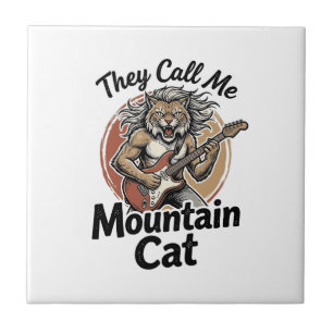 Mountain Cat Vintage Engraving Rock Graphic Tee_1 Tile